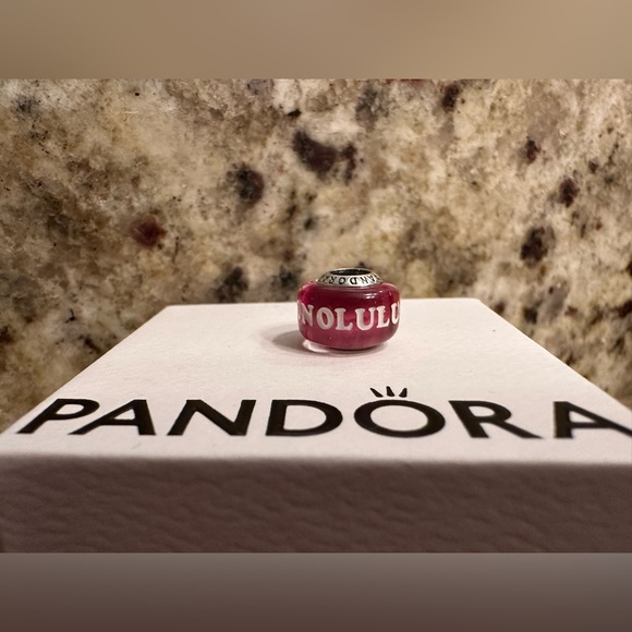 Pandora Hawaii Exclusive Honolulu Hibiscus Flower Pink Murano Charm - Picture 4 of 12